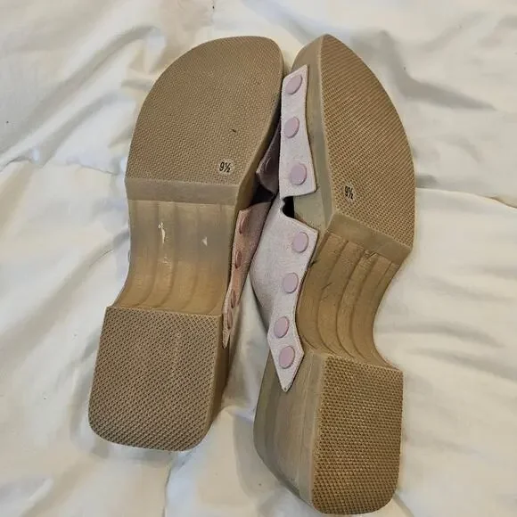 Kelsi Dagger Brooklyn Blush Pink Suede Platform Clog Slide Sandals NWOT 9.5 - Picture 6 of 7